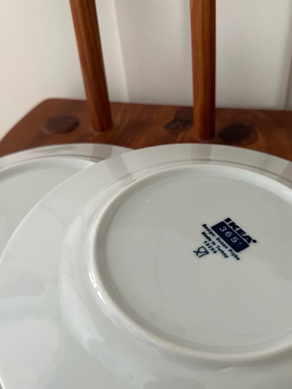 Set of 2 IKEA 365 Susan Pryke Blue Turquoise Salad Bread Dessert Plate